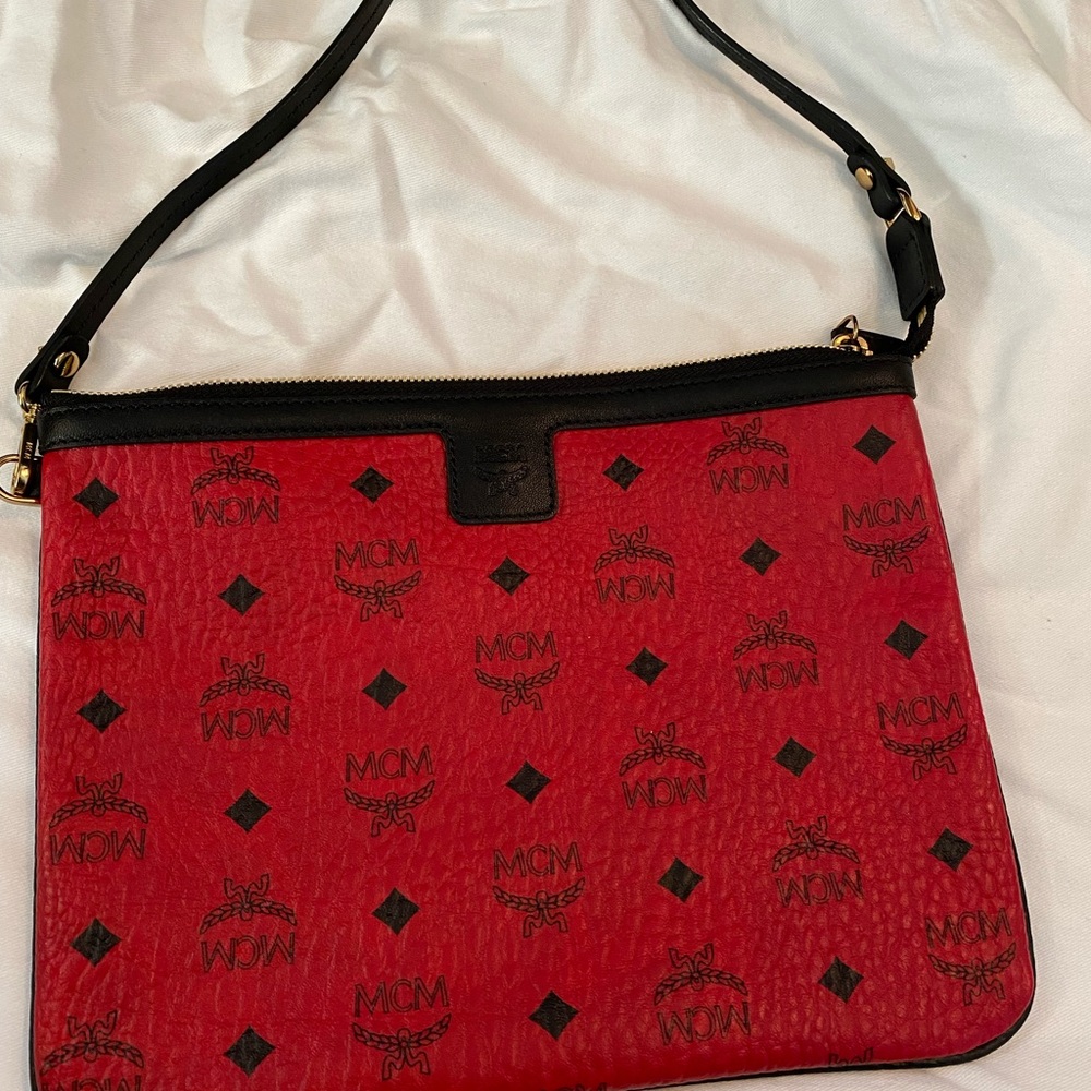 Authentic Mcm pouch red color